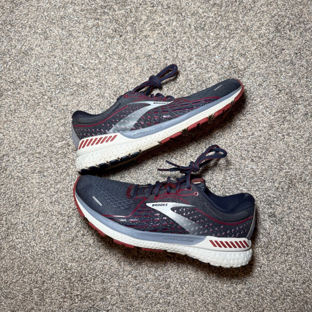 Brooks Adrenaline GTS 21 Mens Running Shoes Navy Red Grey 1103491D420 Size 8